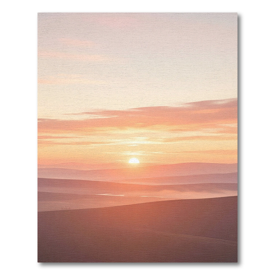Sunset Horizon Gradient Layered Hills Rug