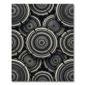 Monochromatic Wood Grain Rings Pattern Rug