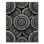 Monochromatic Wood Grain Rings Pattern Rug