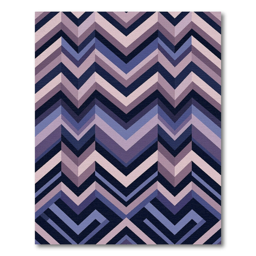 Geometric Chevron Indigo Lavender Rug