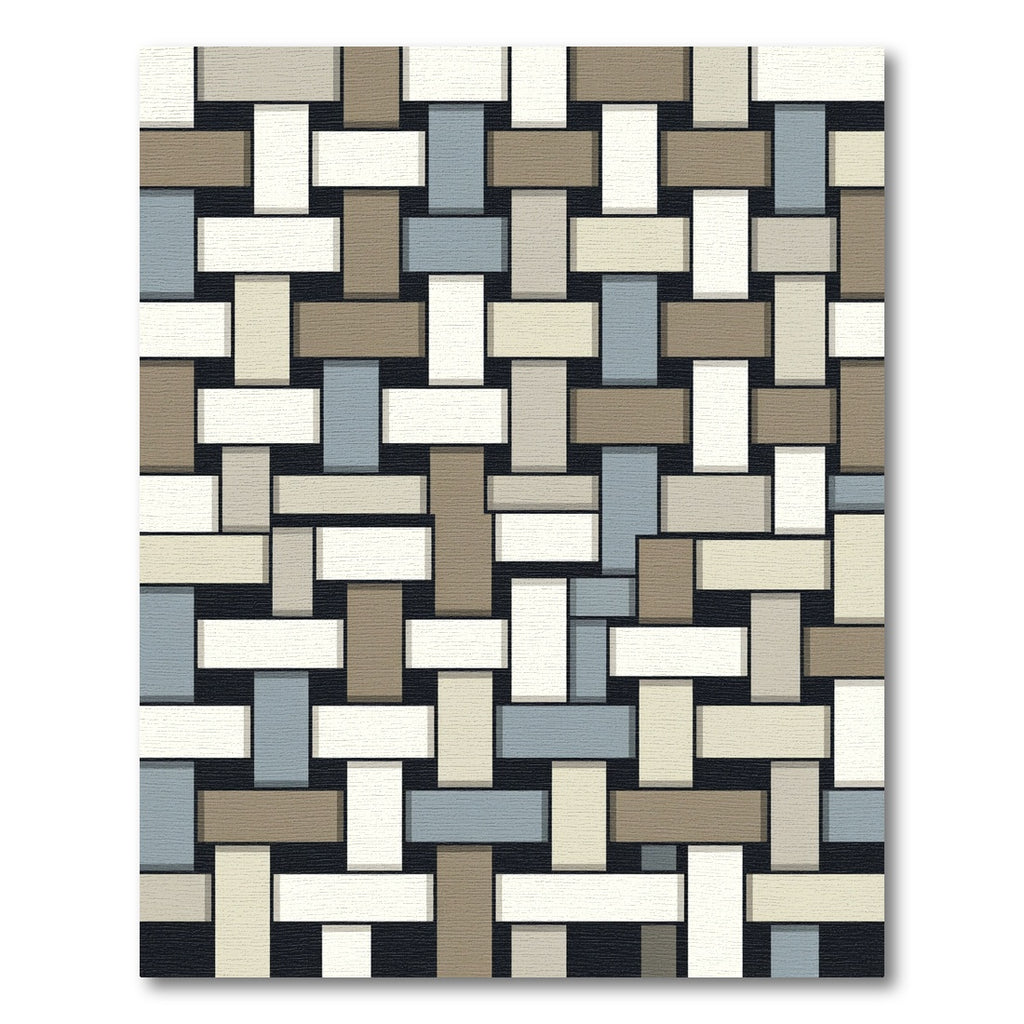 Modern Geometric Woven Earth Tone Rug