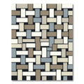 Modern Geometric Woven Earth Tone Rug