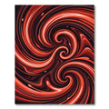 Vibrant Crimson Abstract Swirl Rug