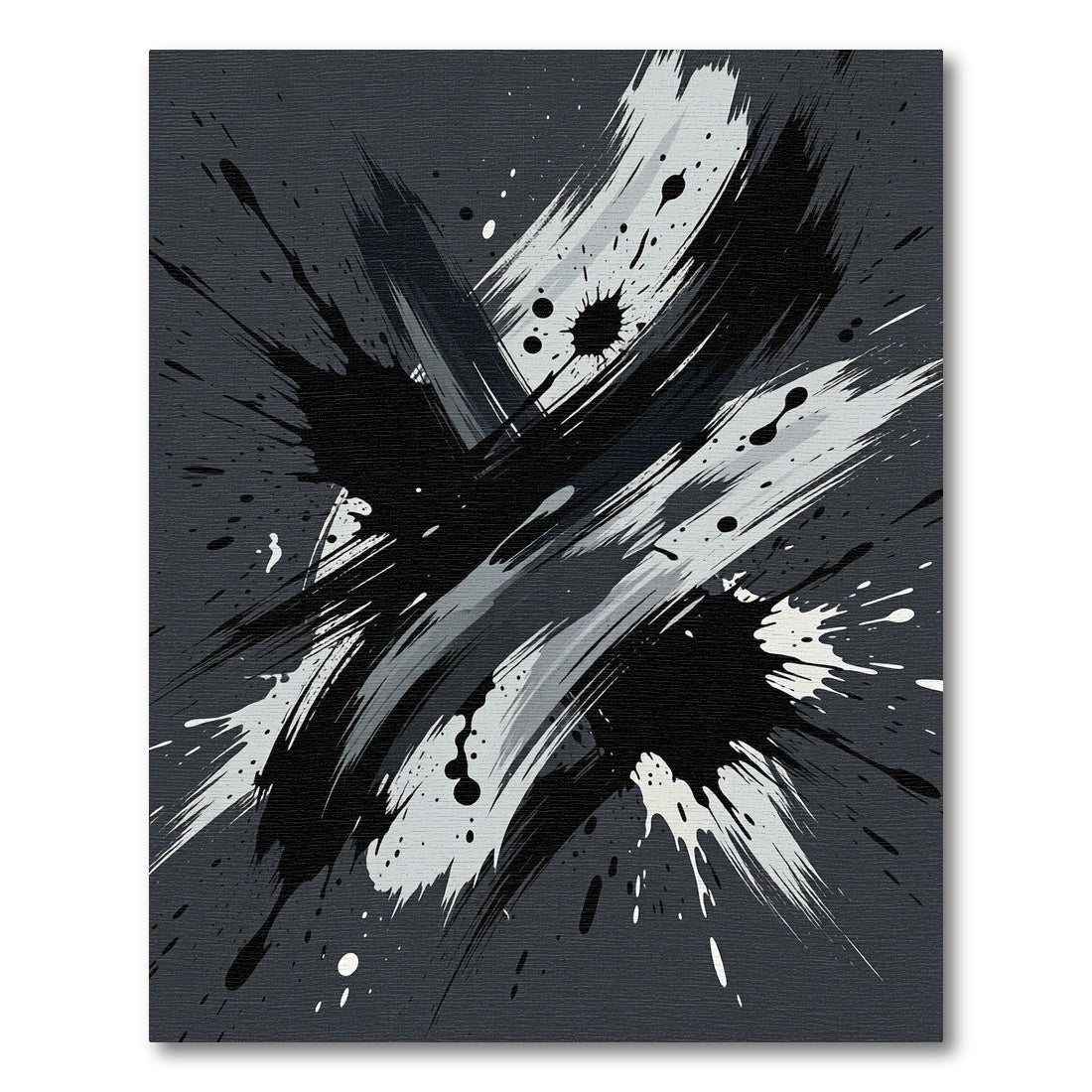 Monochromatic Splatter Abstract Sweep Rug