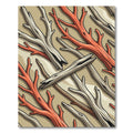 Abstract Coral Branch Earthy Tone Rug