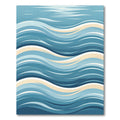 Ocean Blue Wave Stripe Rug