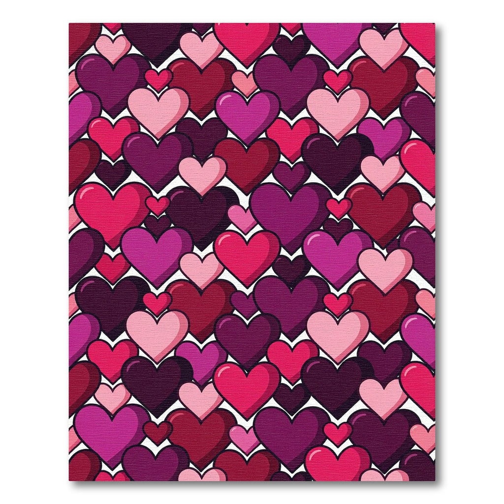 Vibrant Layered Heart Valentine Area Rug