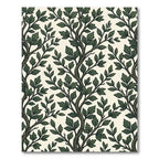 Earthy Forest Green Botanical Leaf Art Rug