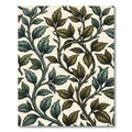 Classical Botanical Twining Leaf Vine Rug