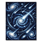 Cosmic Swirling Galaxy Starry Night Rug