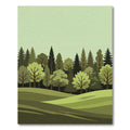Forest Scene Green Woodland Landscape Rug
