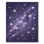 Celestial Purple Starry Night Sky Rug