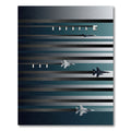Modern Jet Stream Striped Monochrome Art Rug