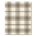 Classic Tan Plaid Grid Rug