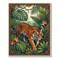 Lush Tropical Tiger Jungle Foliage Rug
