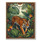 Lush Tropical Tiger Jungle Foliage Rug