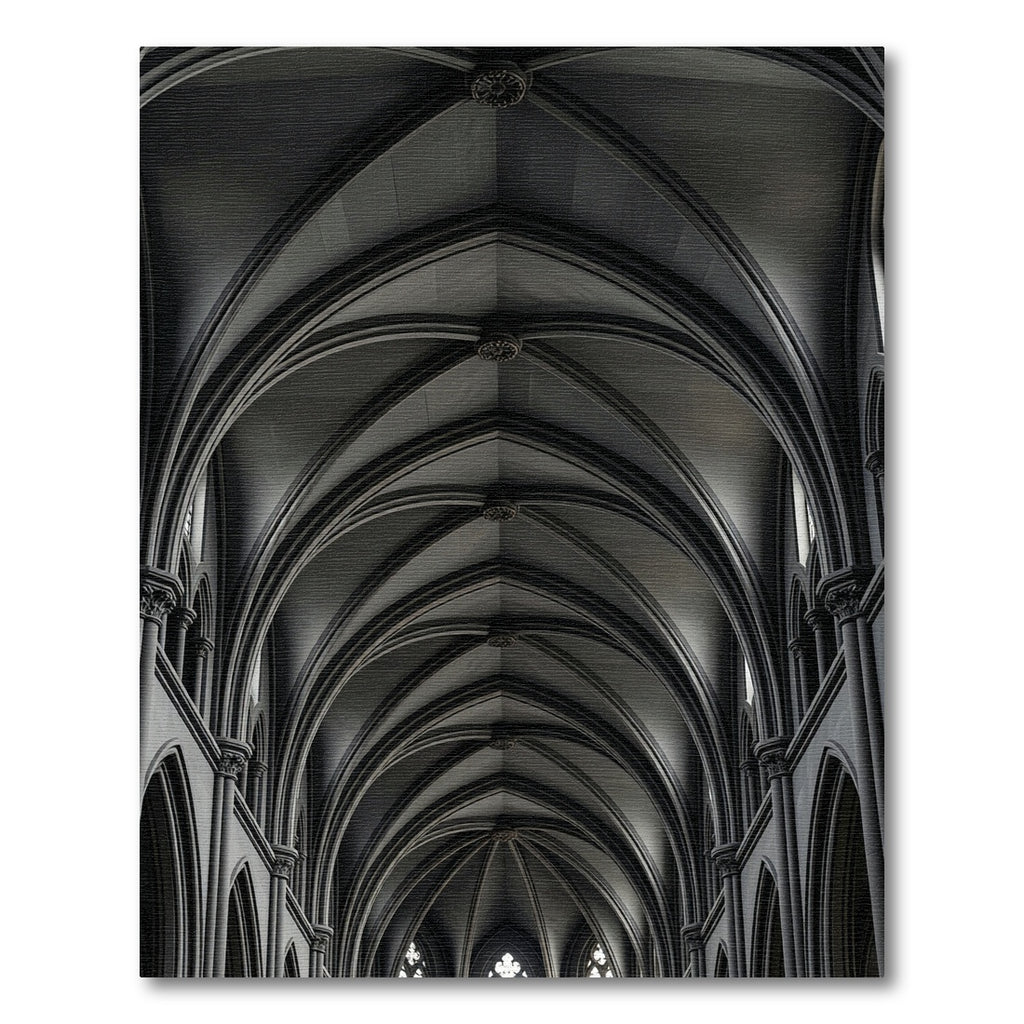 Gothic Gray Arched Vault Ceiling Rug