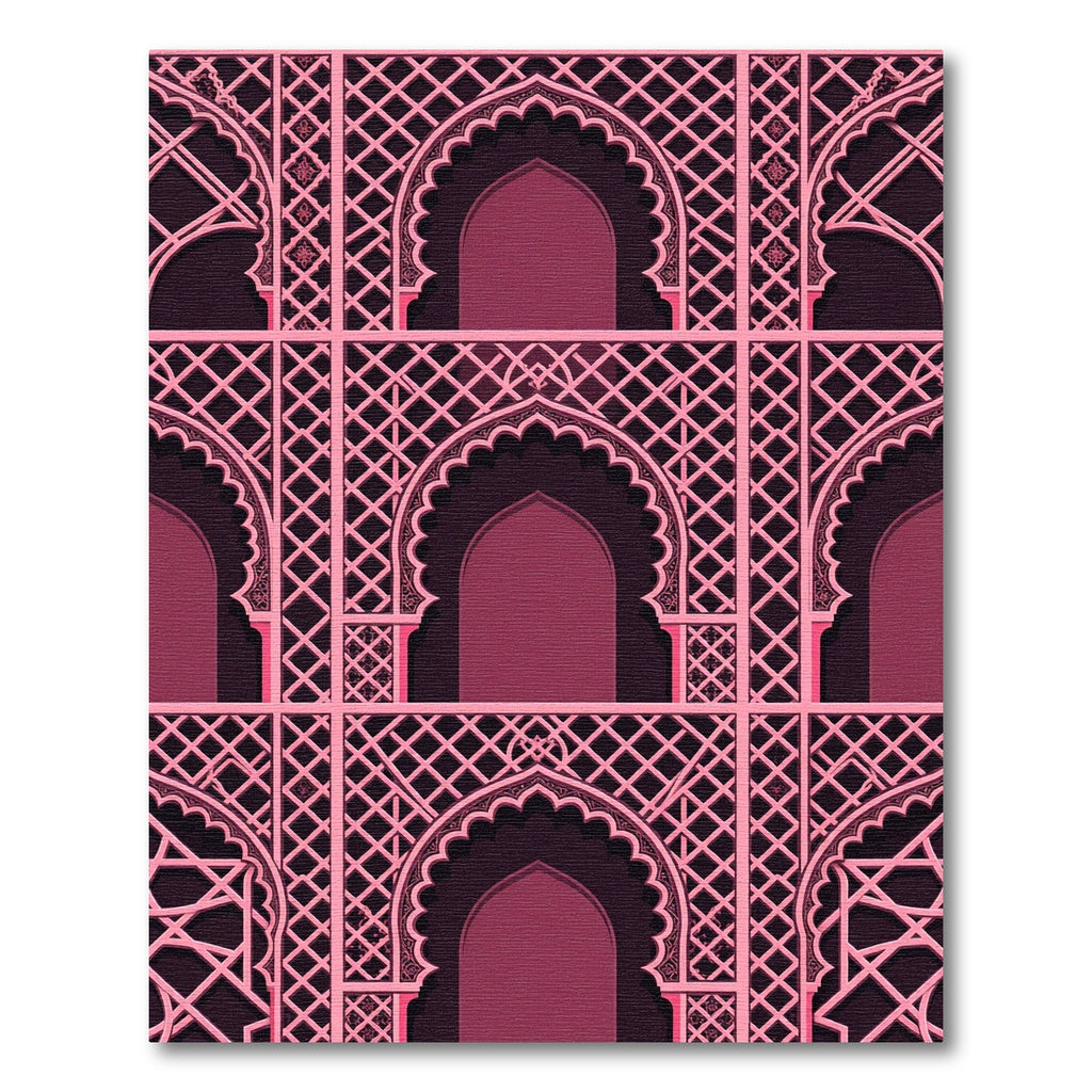 Rose Arch Lattice Geometric Wall Art Rug