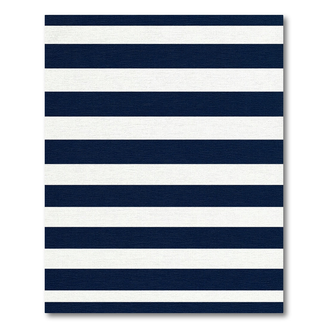 Deep Blue White Parallel Lines Rug