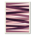 Plum Pink Geometric Overlapping Stripes Rug