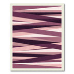 Plum Pink Geometric Overlapping Stripes Rug