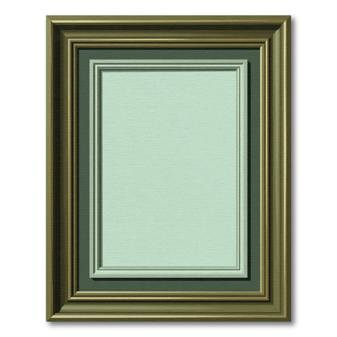 Classic Glazed Mint Border Frame Rug