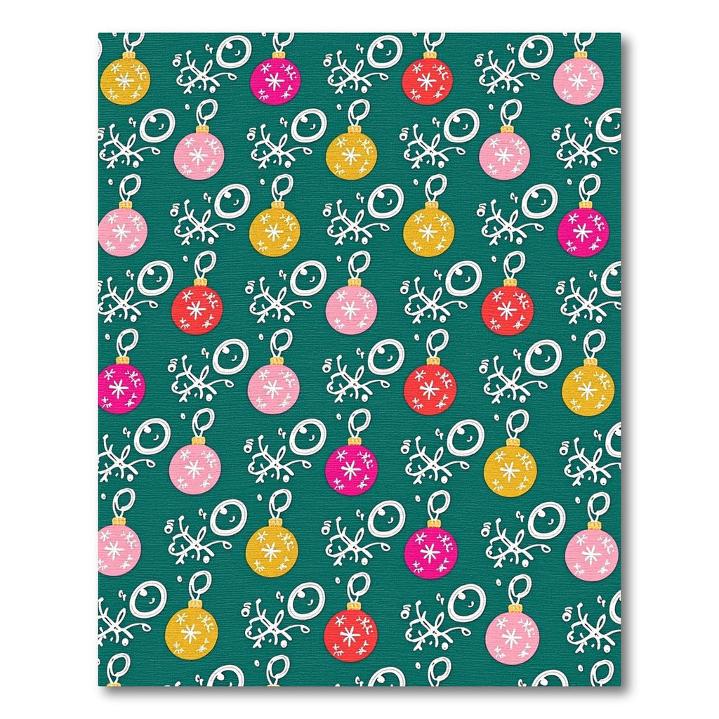 Whimsical Christmas Ornaments Festive Repeat Rug