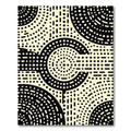 Cream Dot Concentric Circles Rug
