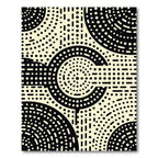 Cream Dot Concentric Circles Rug
