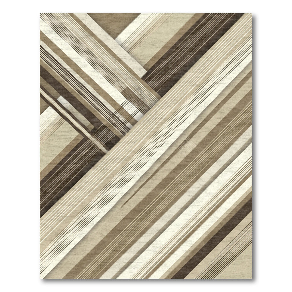 Modern Earth Toned Diagonal Stripe Rug
