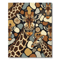 Earthy Giraffe Safari Pattern Rug