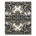 Ornate Gold and Marble Acanthus Swirl Rug