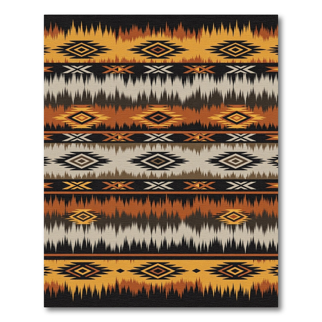 Earthy Southwestern Geometric Diamond Stripe Rug
