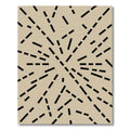 Beige Abstract Dash Lines Minimalist Rug