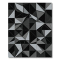 Monochromatic Geometric Abstract Angular Layers Rug