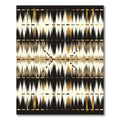 Golden Brown Abstract Ikat Stripes Rug