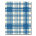 Classic Blue Tartan Check Rug