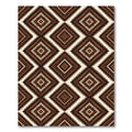 Dark Brown Diamond Zigzag Geometric Rug