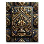Ornate Golden Spade Ace Luxe Rug