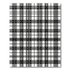Black White Grid Classic Plaid Rug