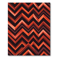 Bold Amber Chevron Geometric Rug