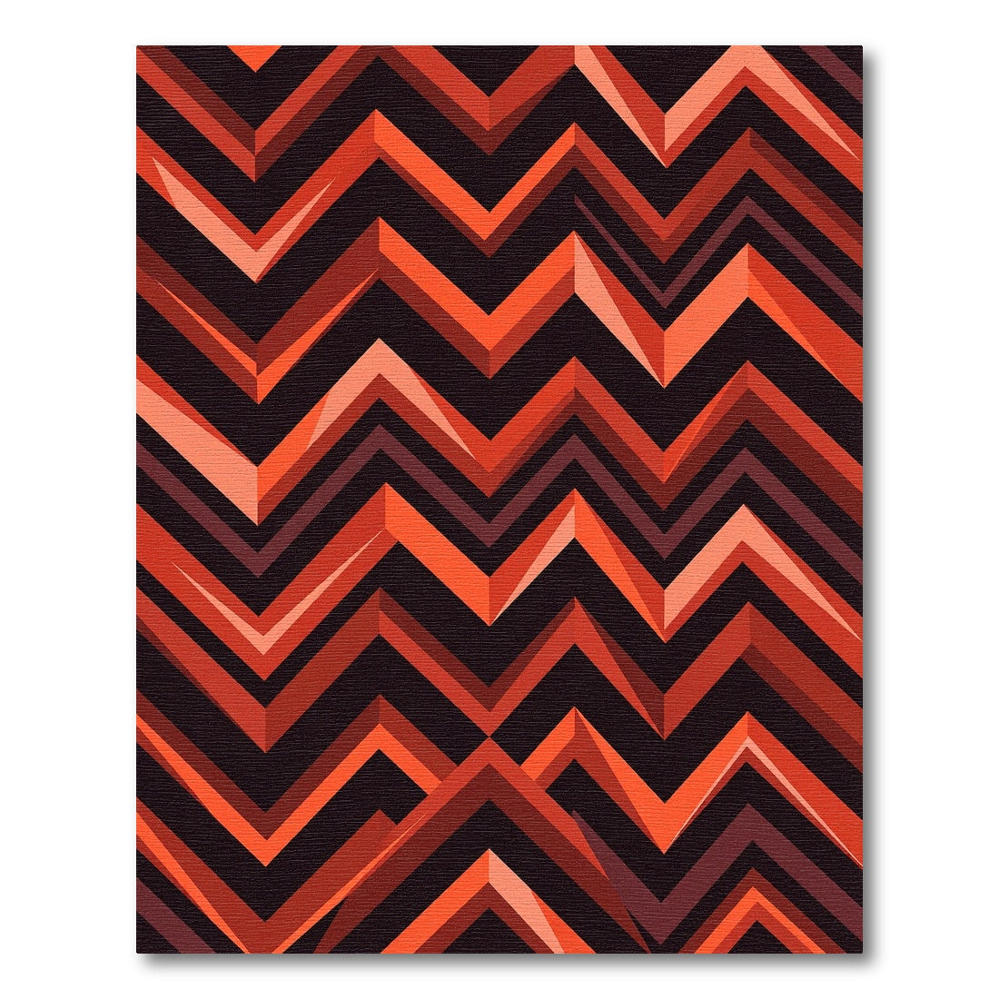 Bold Amber Chevron Geometric Rug