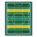 Green and Yellow Football Field Rug