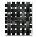 Black Carbon Fiber Weave Straps Rug