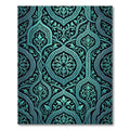 Turquoise Floral Archway Brocade Rug
