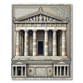 Ancient Greek Temple Columns Relief Rug