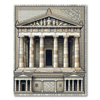 Ancient Greek Temple Columns Relief Rug