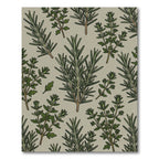 Green Herb Botanical Repeat Rug