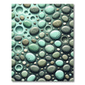 Soft Pebble Zen Aqua Stone Texture Rug