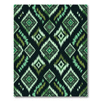 Green Diamond Zigzag Ikat Rug